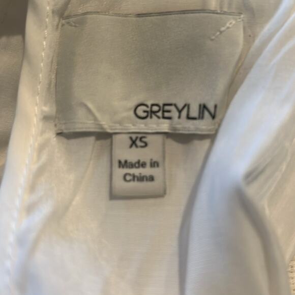 Greylin Women's Creamy White Sleeveless Linen Blend Shorts Romper Size XS - Picture 6 of 9